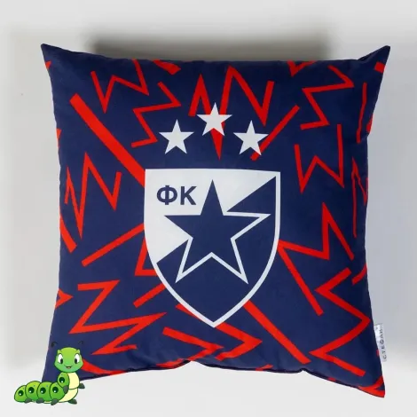 Ukrasni jastuk Crvena zvezda 40x40 beli grb