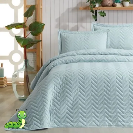 Set sa dve jastučnice i prekrivačem mint