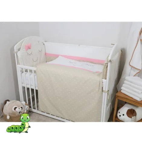 Bebi posteljina oblak sa ogradicom - roze