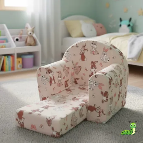 Foteljica na razvlačenje roze Zeke