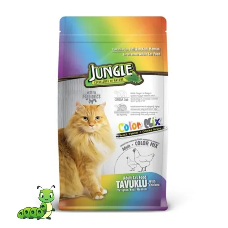 Jungle COLOR MIX hrana za mačke 15 kg PILETINA
