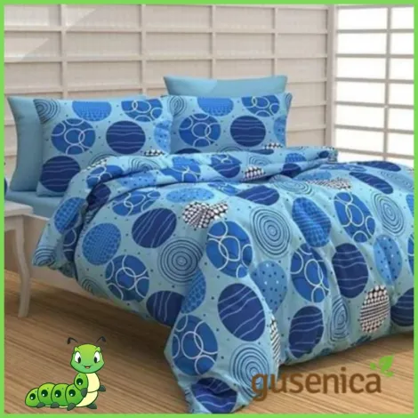 Posteljina za singl krevet Blue circles