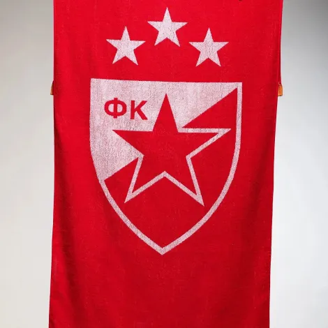Plažni peškir Crvena Zvezda žuta pruga i grb