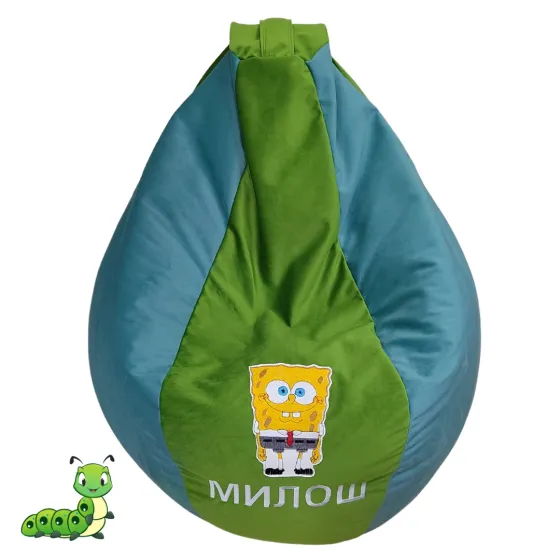 Lazy bag zelena - mogućnost personalizacije