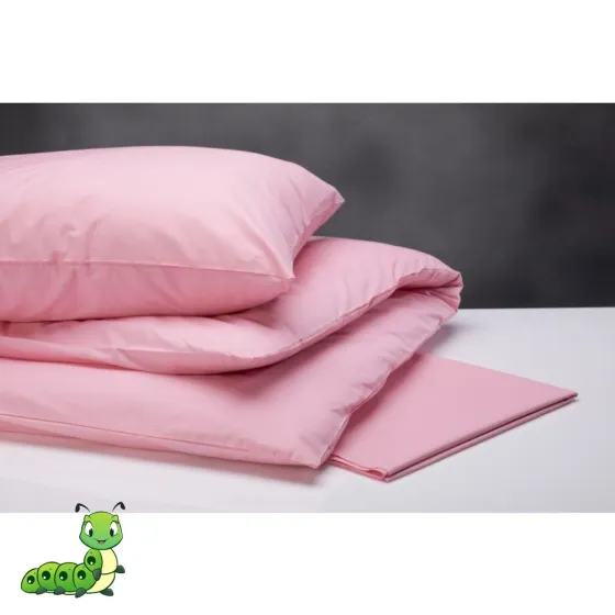 Posteljina od pamučnog šifona roze