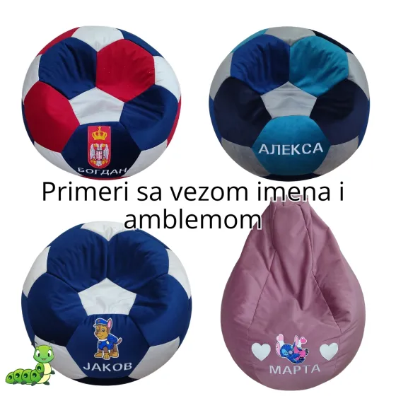 Lazy bag zeleno-crno-sivi - mogućnost personalizacije