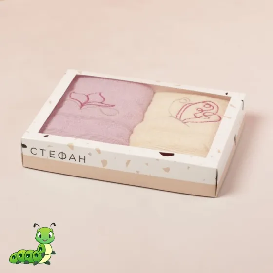 Set peškira lila leptir