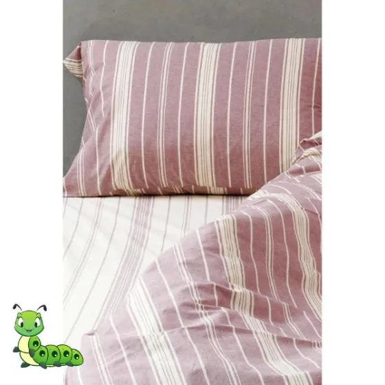 Posteljina od pamučnog šifona roze vintage