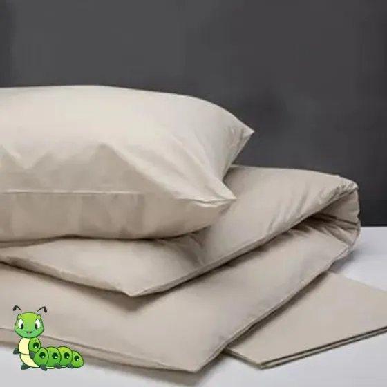 Posteljina od pamučnog šifona bež