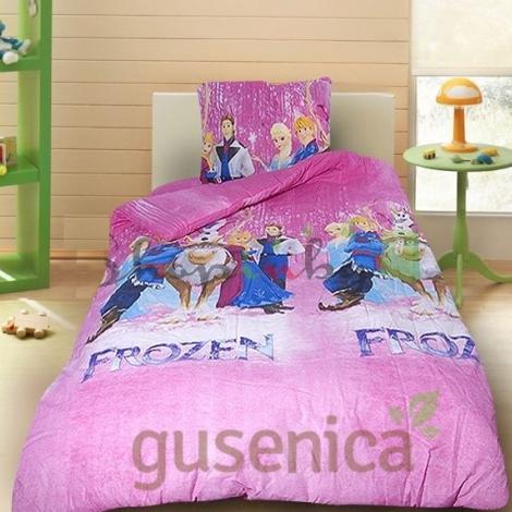 Decija Posteljina Model 56 100 Pamuk Decija Posteljina 140x220 Gusenica