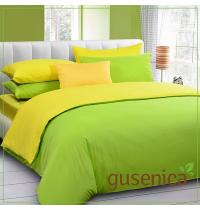 Posteljina za bračni krevet zeleno-žuta